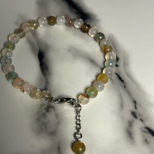 Grey Jasper Tree of Life Bracelet | 6 mm Beads | Protection & Calm
